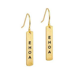 Jewellery: Little Taonga E Hoa Gold Earrings