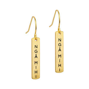 Little Taonga Nga Mihi Gold Earrings