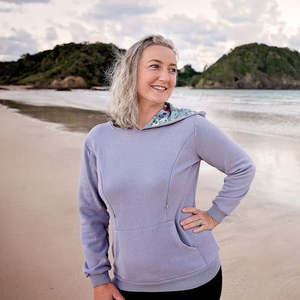 Flourish Range: Pebble Grey Breastfeeding Hoodie