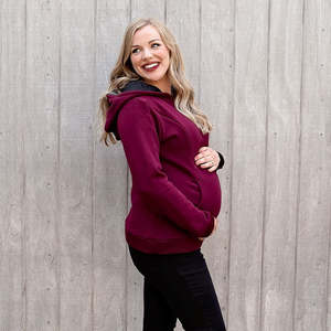 Maroon Breastfeeding Hoodie