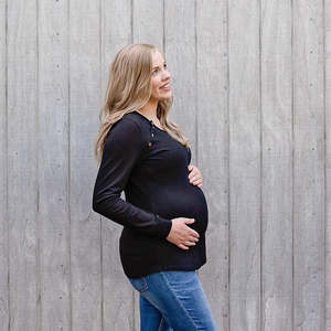 Black Breastfeeding Dome Top