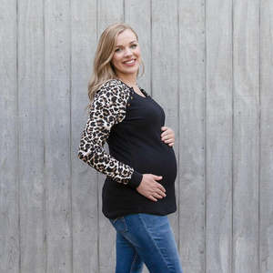 Leopard Print Breastfeeding Top
