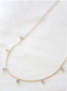 Products: Flora Droplet Necklace - Gold & Labradorite