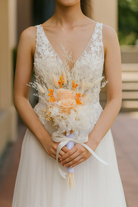 Products: Everlasting Champagne Bridal Bouquet Flower Boutique