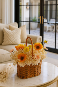 Products: Beautiful Sun Flower Basket Flower Boutique