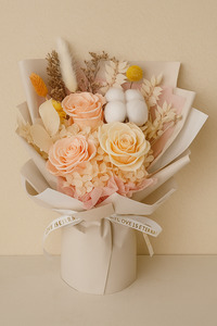 Elegant Coral Peach Roses Bouquet Flower Boutique