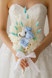 Products: Everlasting Blue Bridal Bouquet Flower Boutique