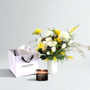 Spring Garden Flowers & Candle Gift