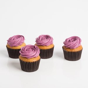 Petal Boysenberry Cupcakes