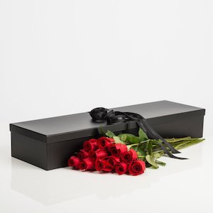 Boxed Red Roses