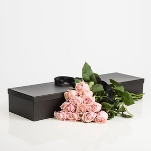 Boxed Pink Roses