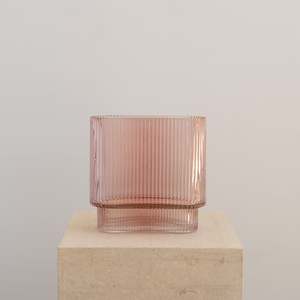 The Ripple Pink Glass Vase