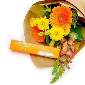 Products: Bright Blooms and Nougat Gift Bundle, Gift Pack Flowers By Joanne