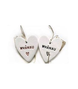 Michelle Bow White Sand Word Heart-Whanau, Gifts Flowers By Joanne