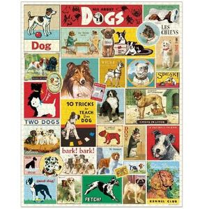 Cavallini & Co Vintage Puzzle - Dogs 1000 Pce, Cards and Books Flowers By Joanne