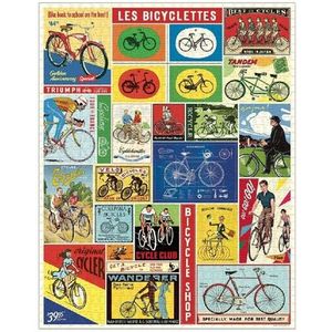 Cavallini & Co Vintage Puzzle - Bicycles 1000 Pce, Cards and Books Flowers By Joanne