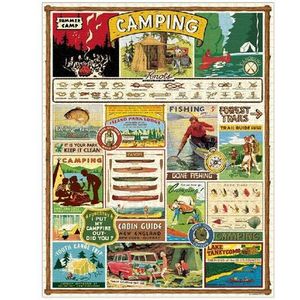 Cavallini & Co Vintage Puzzle - Camping 1000 Pce, Cards and Books Flowers By Joanne