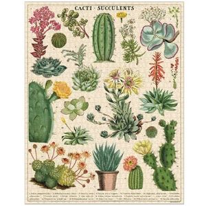 Cavallini & Co Vintage Puzzle - Cacti & Succulents 1000 Pce, Cards and B&hellip;