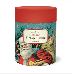 Cavallini & Co - Santa Claus 500 Pce, Christmas Flowers By Joanne