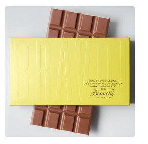 BENNETTS OF MANGAWHAI CONGRATULATIONS MESSAGE BAR, Chocolate Flowers By Joanne