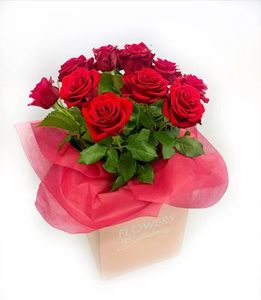 Roses Are Red Local Orewa Florist Flowers by Joanne: Red Roses in Bag, Rose Flowers By Joanne