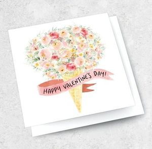 Greeting card-Small-happy valentine’s day, Cards and Books Flowers By Joanne