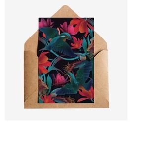 Products: Flox- Orchid & Kingfisher Card, Cards and Books Flowers By Joanne