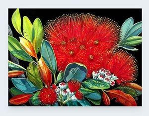 Products: Greeting Card - Summer Red, Cards and Books Flowers By Joanne