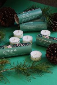Botanical: Botanical Christmas Scented Tealight 5 Pack, Christmas Flowers By Joanne
