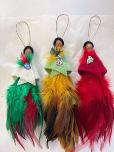 Long-Feather Peg Doll - artisan handmade keepsake, Gifts Flowers By Joanne