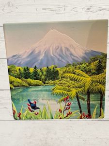 Ceramic Artwork 1: Mount Taranaki ceramic tile