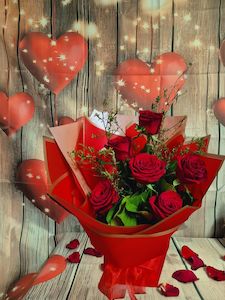 Valentines Collection: Valentines Six stems of Roses