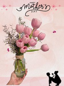 Mothers Day 2025: Mother's Day - Tulips in vase