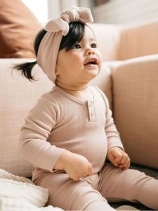 Organic Cotton Modal Long Sleeve Bodysuit – Soft Baby Onesie (Colours Vary)