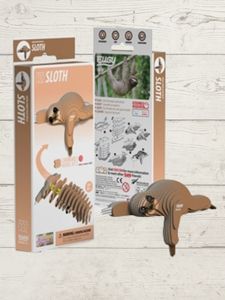 EUGY Sloth 3D Puzzle – Eco-Friendly Kids Craft Kit