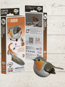 Entertainment: EUGY Robin 3D Puzzle – Eco-Friendly Kids Craft Kit