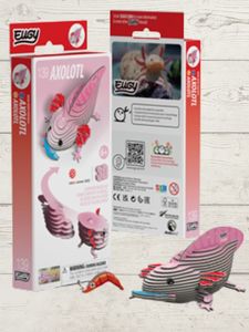 EUGY Axolotl 3D Puzzle – Eco-Friendly Kids Craft Kit