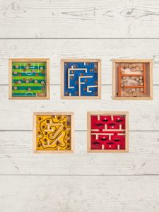 Wooden Labyrinth Game of Skill - 6 variations
