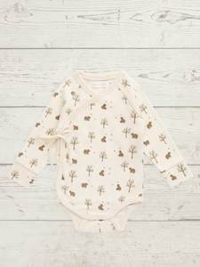 Jamie Kay Organic Cotton Bodysuit – Honey bear cloud