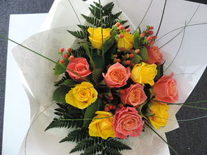 Products: Mixed 12 Coloured Roses