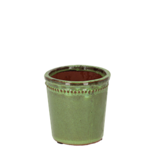 Garden Outdoor: Flower Pot Glazed Green 12cm