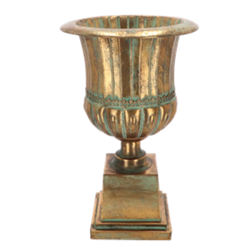 Aged Metal French Urn 56cm