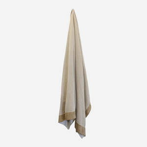 Cushions Throws: Clyde Caramel & Ivory Throw in Boucle Weave