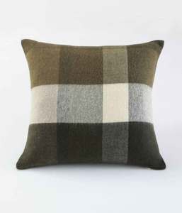 Cushions Throws: Lodge Lambswool Cushion Ivy