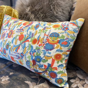 Cushions Throws: Vintage Kimono and Velvet Cushion