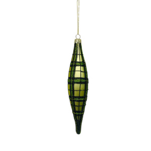 Gifts Accessories: GREEN TARTAN GLASS OLIVE