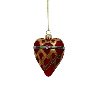 Gifts Accessories: RED/GOLD GLASS OPENABLE HEART