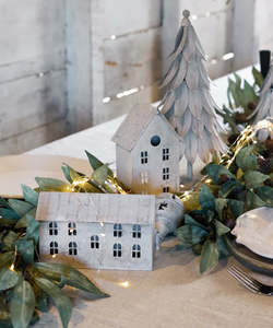 French Country Collection: Tealight House Zinc Long