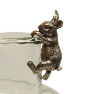 Hanging Bunny Decor Gold
