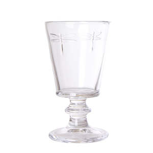 Mothers Day: French Country Dragonfly Wine Goblet - Set of 4